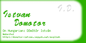 istvan domotor business card